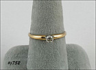 14K YELLOW GOLD ROUND DIAMOND SOLITAIRE RING SIZE 8 ¾