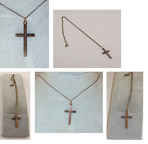 BEAUTIFUL VINTAGE CROSS ON B. DAVID CHAIN