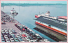 Ohio River Wharf Scene Louisville KY Postcard