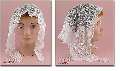 VINTAGE WHITE LACE CHAPEL SCARF