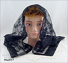 VINTAGE BLACK SCARF CHAPEL SCARF