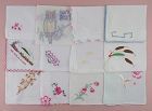 Vintage Hanky Craft Lot Barely Imperfect Dozen Hankies