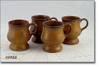 McCOY POTTERY SET OF 4 VINTAGE CANYON PEDESTAL MUGS