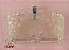 Vintage Clear Lucite Clutch with Rhinestone Accents