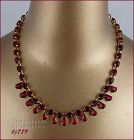 Avon Red Rhinestones Necklace and a Free Bracelet