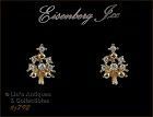 Eisenberg Ice Christmas Tree Shape Earrings Clear Rhinestones