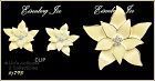 Eisenberg Ice Signed Poinsettia Pin and Clip Earrings