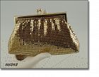 Vintage Whiting and Davis Gold Color Mesh Purse Mint Condition