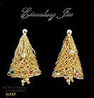 Eisenberg Ice Christmas Tree Earrings