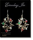 Eisenberg Ice Moravian Star Christmas Earrings