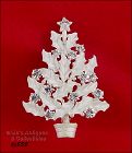 EISENBERG ICE CHRISTMAS PIN SILVER HOLLY TREE PIN