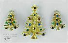 Eisenberg Ice Christmas Tree Pin and Clip Earrings
