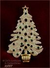 Signed Eisenberg Ice Christmas Glitter Tree Pin