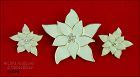 Signed Eisenberg Ice Poinsettia Pin and Clip Earrings