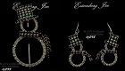 Eisenberg Ice Rhinestone Snowman Pin and Earrings