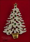 Signed Eisenberg Ice Glitter Christmas Tree Pin