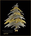 EISENBERG ICE GOLD TONE AND SILVER TONE CHRISTMAS TREE PIN