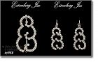 Eisenberg Ice Snowman Pin and Earrings Silver Tone