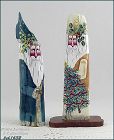 CHOICE OF HAND PAINTED HAND MADE FOLK ART SANTAS SIGNED AND DATED