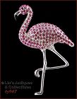 EISENBERG ICE DIFFICULT TO FIND PINK RHINESTONES FLAMINGO PIN