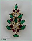 Eisenberg Ice Signed Rhinestone Christmas Tree Pin