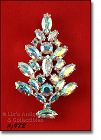 Eisenberg Ice Signed Large Christmas Tree Pin Silver Tone