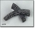 Eisenberg Ice Signed Rhinestone Bow Pin