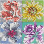 Vintage Floral Handkerchiefs Set of 4
