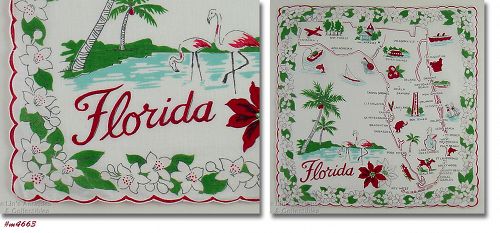 Vintage Florida State Souvenir Hanky