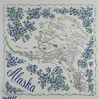 VINTAGE STATE SOUVENIR HANDKERCHIEF FOR ALASKA