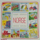 Vintage Souvenir Hanky Norway
