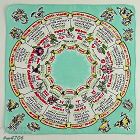 VINTAGE HOROSCOPE ZODIAC SIGNS HANDKERCHIEF HANKY