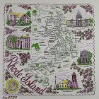 VINTAGE STATE SOUVENIR HANKY FOR RHODE ISLAND LITTLE RHODY