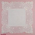 Vintage White Wedding Hanky with Lace Edging