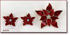 EISENBERG ICE RED POINSETTIA PIN AND MATCHING PIERCED EARRINGS