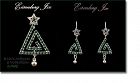 Eisenberg Ice Rhinestone Christmas Tree Pin and Earrings