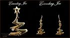 Eisenberg Ice Free Form Christmas Tree Pin and Earrings