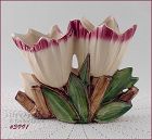 McCoy Pottery Short Tulip Vase Mauve Color Tips