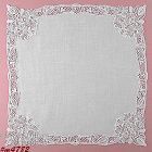 Vintage Wedding Hanky with Floral Lace Edging