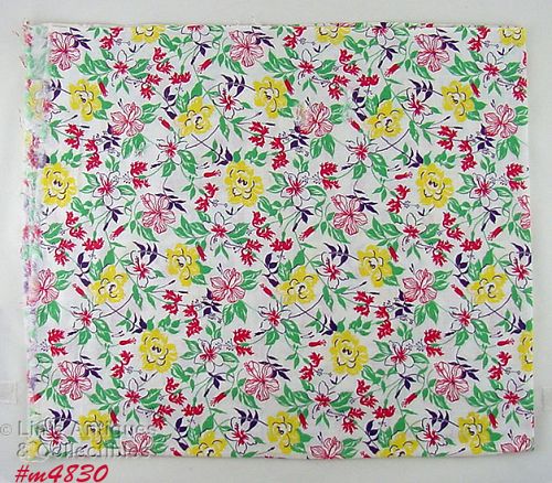 Vintage Floral Pattern Feed Sack