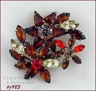 Vintage Pin Shades of Fall Rhinestones