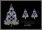 Eisenberg Ice Signed Christmas Tree Pin and Earrings