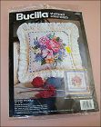 Bucilla Cross Stitch Kit Bouquet on Lace