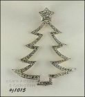 Eisenberg Ice Signed Large Christmas Tree Pin Outline Shaped