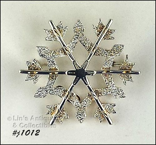 Signed Eisenberg Ice Snowflake Pin