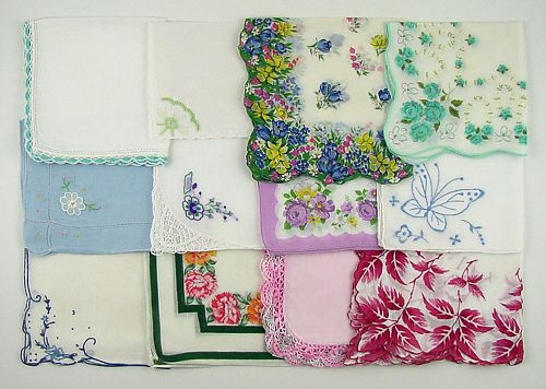 Hanky Lot One Dozen Vintage Hankies