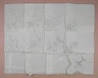 Vintage Hanky Lot One Dozen White Wedding Handkerchiefs