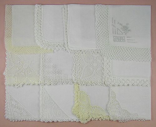 Vintage Hanky Lot One Dozen White Wedding Handkerchiefs