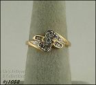 10k Yellow Gold Diamond Cluster Ring Size 6 3/4