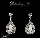 Eisenberg Ice Earrings Clear Rhinestones Dangles